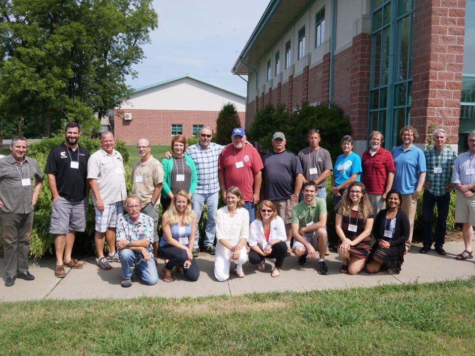 The OysterFutures work group that participated in the July 2017 meeting, held at Horn Point Laboratory in Cambridge.