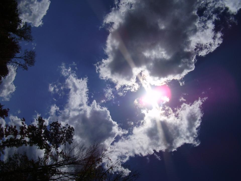 Clouds with sun