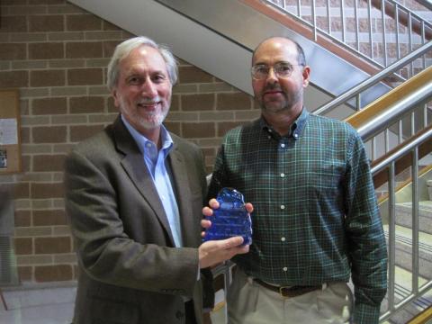 Don Boesch presents Keith Eshleman a President's Award