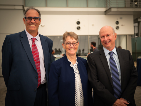 Fernando Miralles-Wilhelm, Carlene Cassidy and Russell Hill at the 10 year REEF program anniversary event.