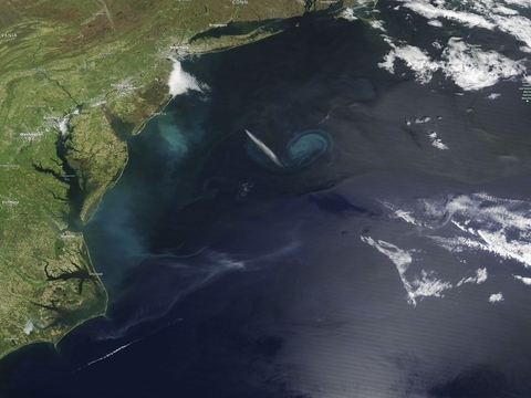 Watersheds on the U.S. Eastern Seaboard will be among the areas most affected by underground saltwater intrusion by the year 2100 due to sea level rise and changes in groundwater supplies, according to a NASA-DOD study. NASA’s Terra satellite captured thi