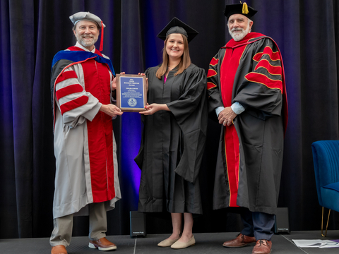 Chelsea Fowler, an UMCES graduate student, was awarded the 2024 Student Service Award. Credit: Jill Jasuta.