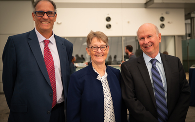 Fernando Miralles-Wilhelm, Carlene Cassidy and Russell Hill at the 10 year REEF program anniversary event.