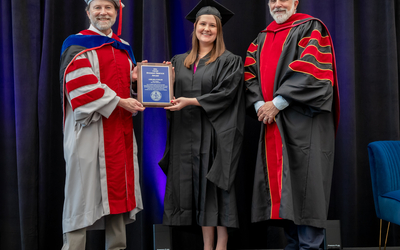 Chelsea Fowler, an UMCES graduate student, was awarded the 2024 Student Service Award. Credit: Jill Jasuta.