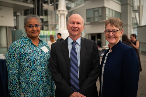 Nina Lamba (IMET), Russell Hill (IMET) and Carlene Cassidy (Ratcliffe Foundation). 